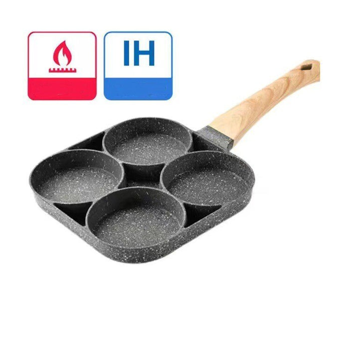 4-Hole Omelet Pan Thick Non-Stick Frying Pan