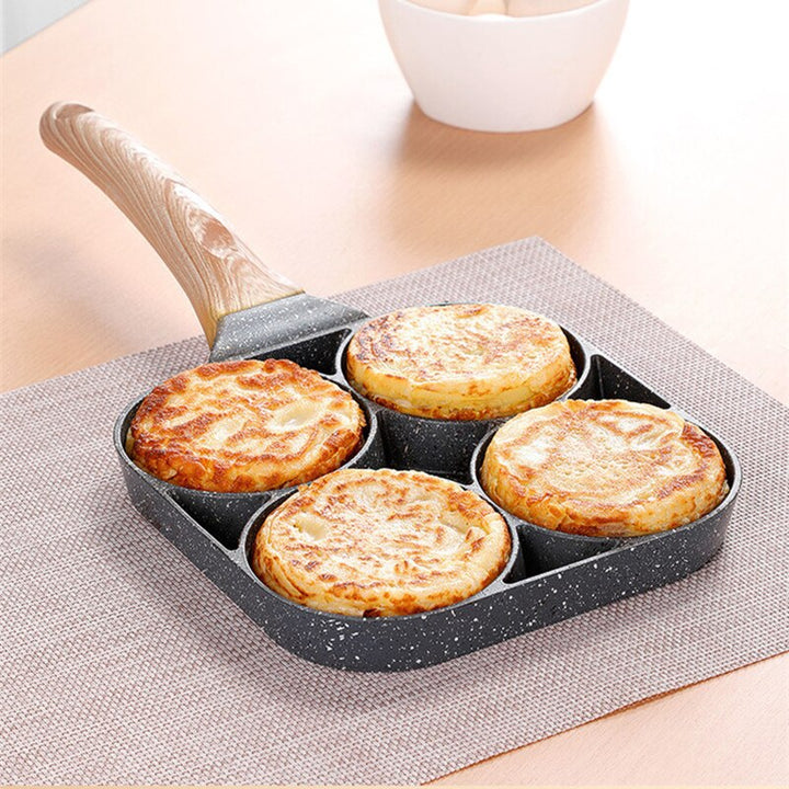 4-Hole Omelet Pan Thick Non-Stick Frying Pan