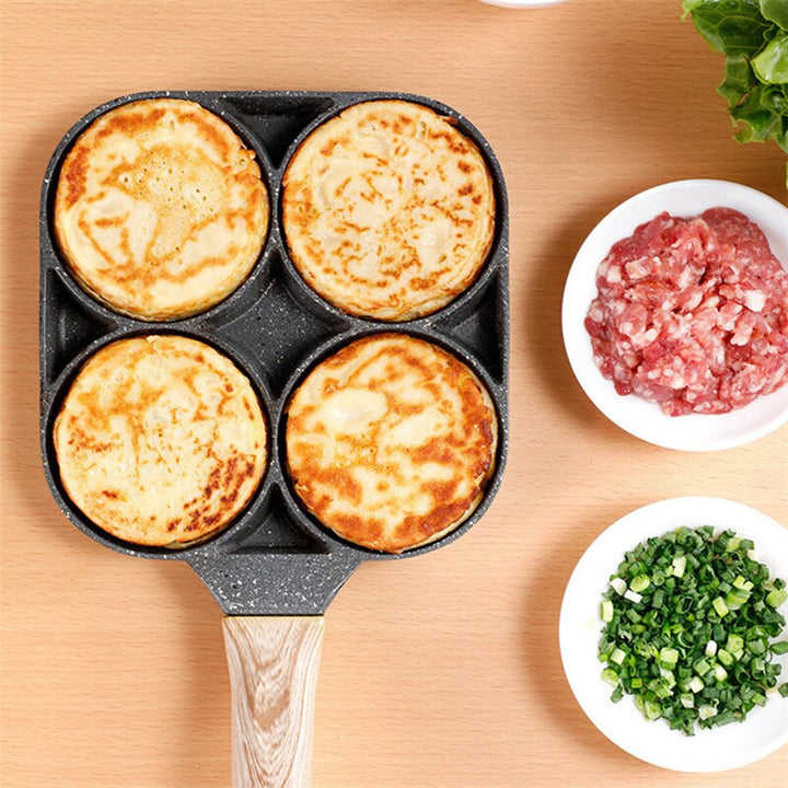 4-Hole Omelet Pan Thick Non-Stick Frying Pan