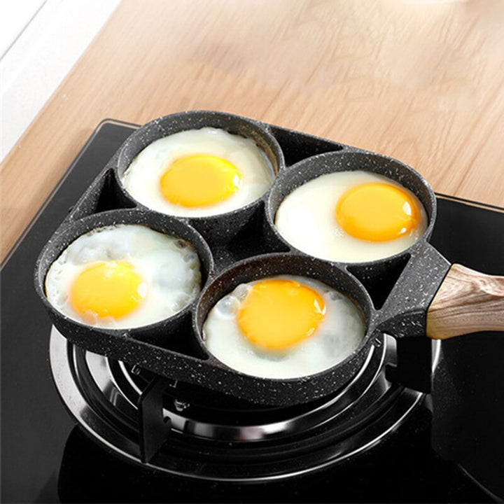 4-Hole Omelet Pan Thick Non-Stick Frying Pan