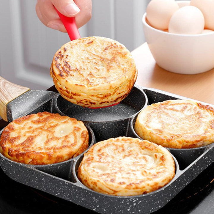 4-Hole Omelet Pan Thick Non-Stick Frying Pan